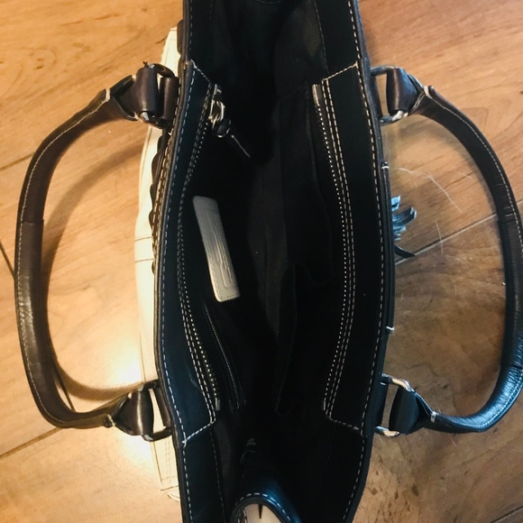 Coach White Leather Hamptons Braided Satchel - Picture 3 of 6